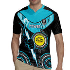 Custom AFL Power NAIDOC Week Rugby Jersey Keep The Fire Burning Indigenous Art