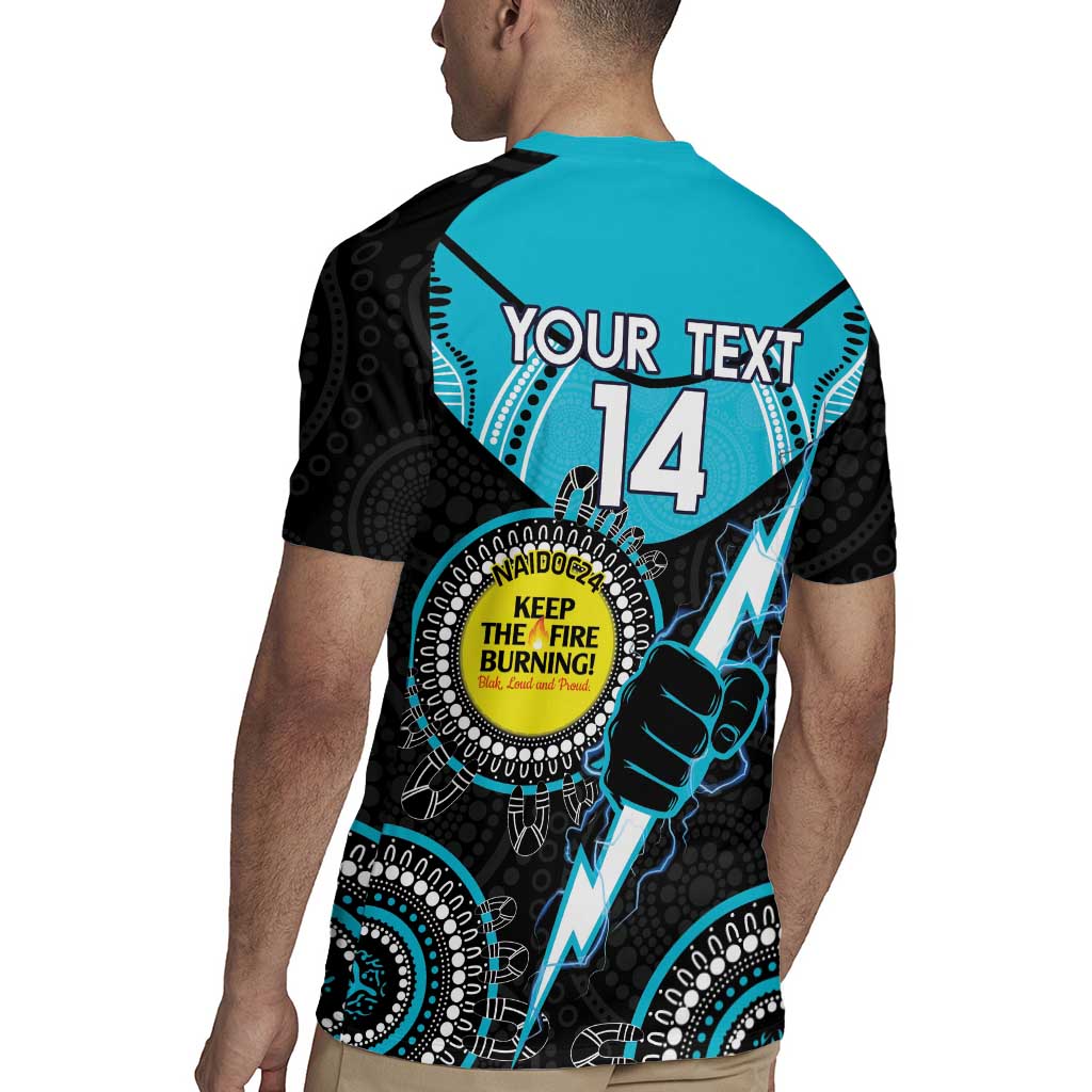 Custom AFL Power NAIDOC Week Rugby Jersey Keep The Fire Burning Indigenous Art