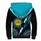 Custom AFL Power NAIDOC Week Sherpa Hoodie Keep The Fire Burning Indigenous Art