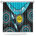 Custom AFL Power NAIDOC Week Shower Curtain Keep The Fire Burning Indigenous Art