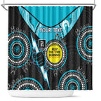 Custom AFL Power NAIDOC Week Shower Curtain Keep The Fire Burning Indigenous Art
