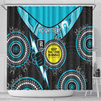 Custom AFL Power NAIDOC Week Shower Curtain Keep The Fire Burning Indigenous Art