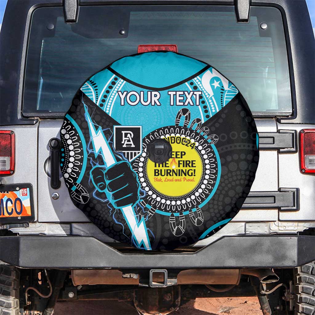 Custom AFL Power NAIDOC Week Spare Tire Cover Keep The Fire Burning Indigenous Art