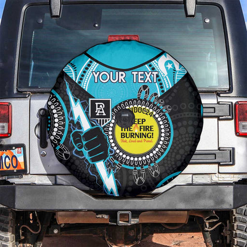 Custom AFL Power NAIDOC Week Spare Tire Cover Keep The Fire Burning Indigenous Art