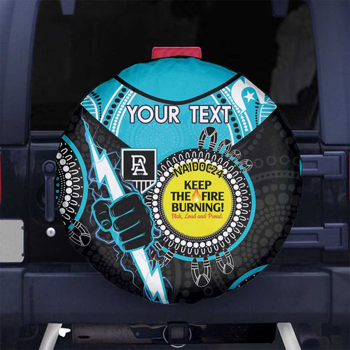 Custom AFL Power NAIDOC Week Spare Tire Cover Keep The Fire Burning Indigenous Art