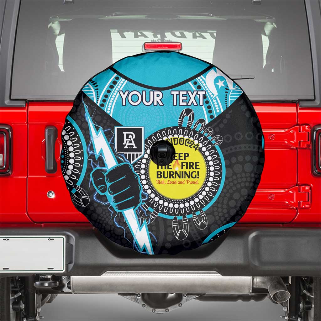 Custom AFL Power NAIDOC Week Spare Tire Cover Keep The Fire Burning Indigenous Art