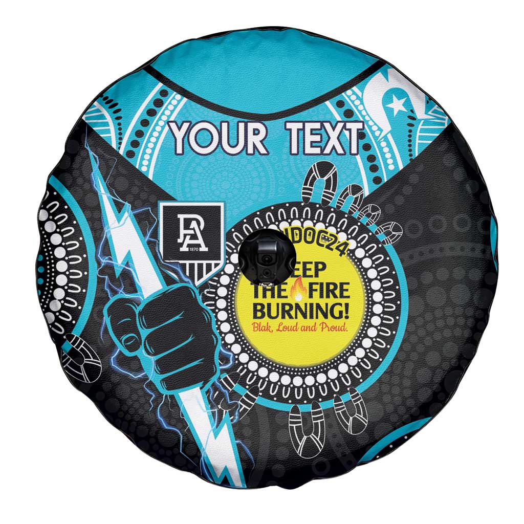 Custom AFL Power NAIDOC Week Spare Tire Cover Keep The Fire Burning Indigenous Art