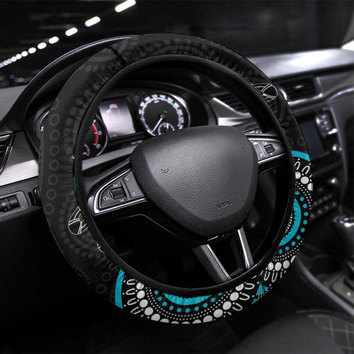 AFL Power NAIDOC Week Steering Wheel Cover Keep The Fire Burning Indigenous Art