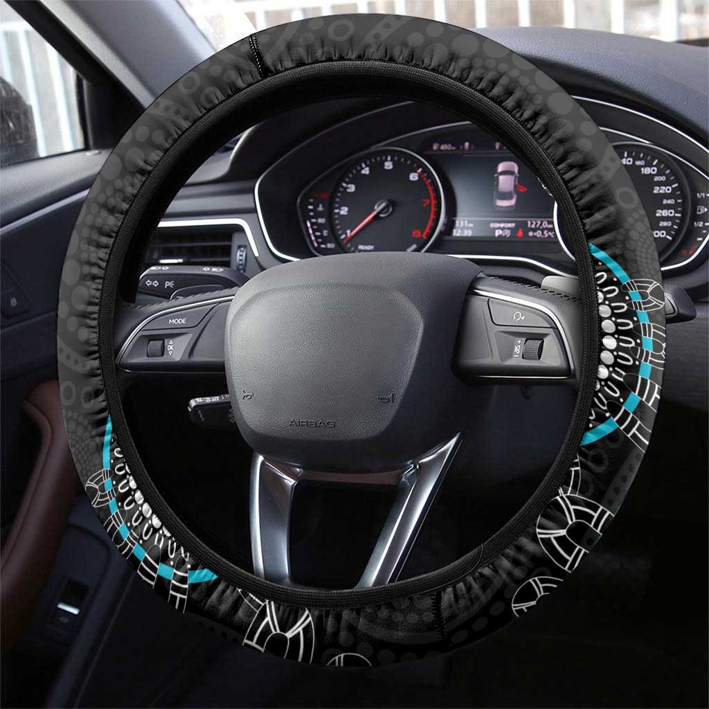 AFL Power NAIDOC Week Steering Wheel Cover Keep The Fire Burning Indigenous Art