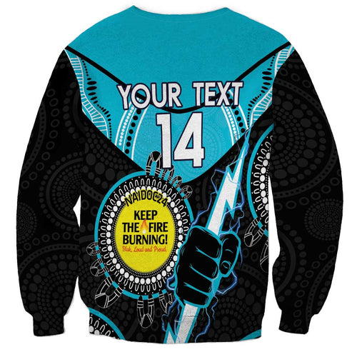 Custom AFL Power NAIDOC Week Sweatshirt Keep The Fire Burning Indigenous Art