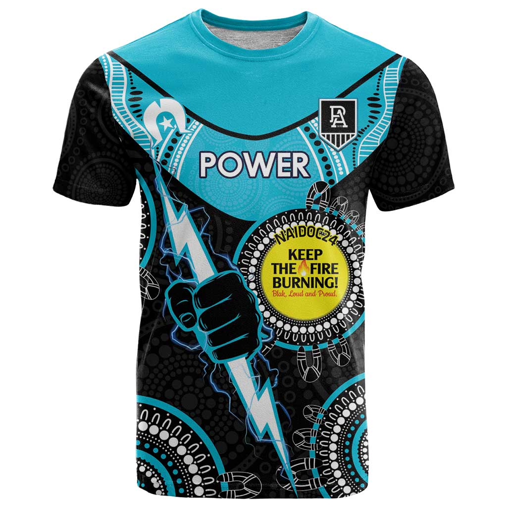 Custom AFL Power NAIDOC Week T Shirt Keep The Fire Burning Indigenous Art