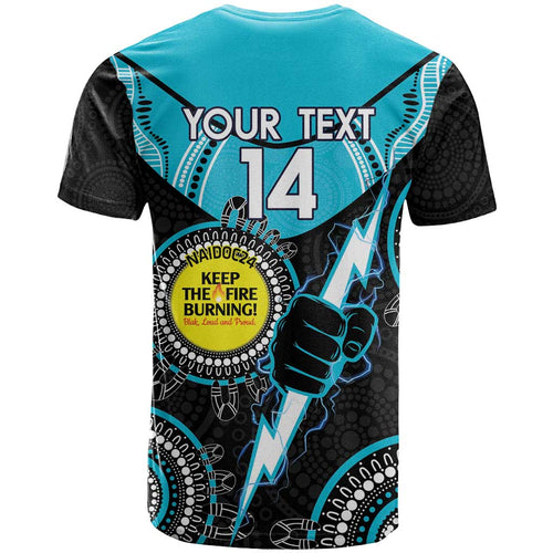 Custom AFL Power NAIDOC Week T Shirt Keep The Fire Burning Indigenous Art