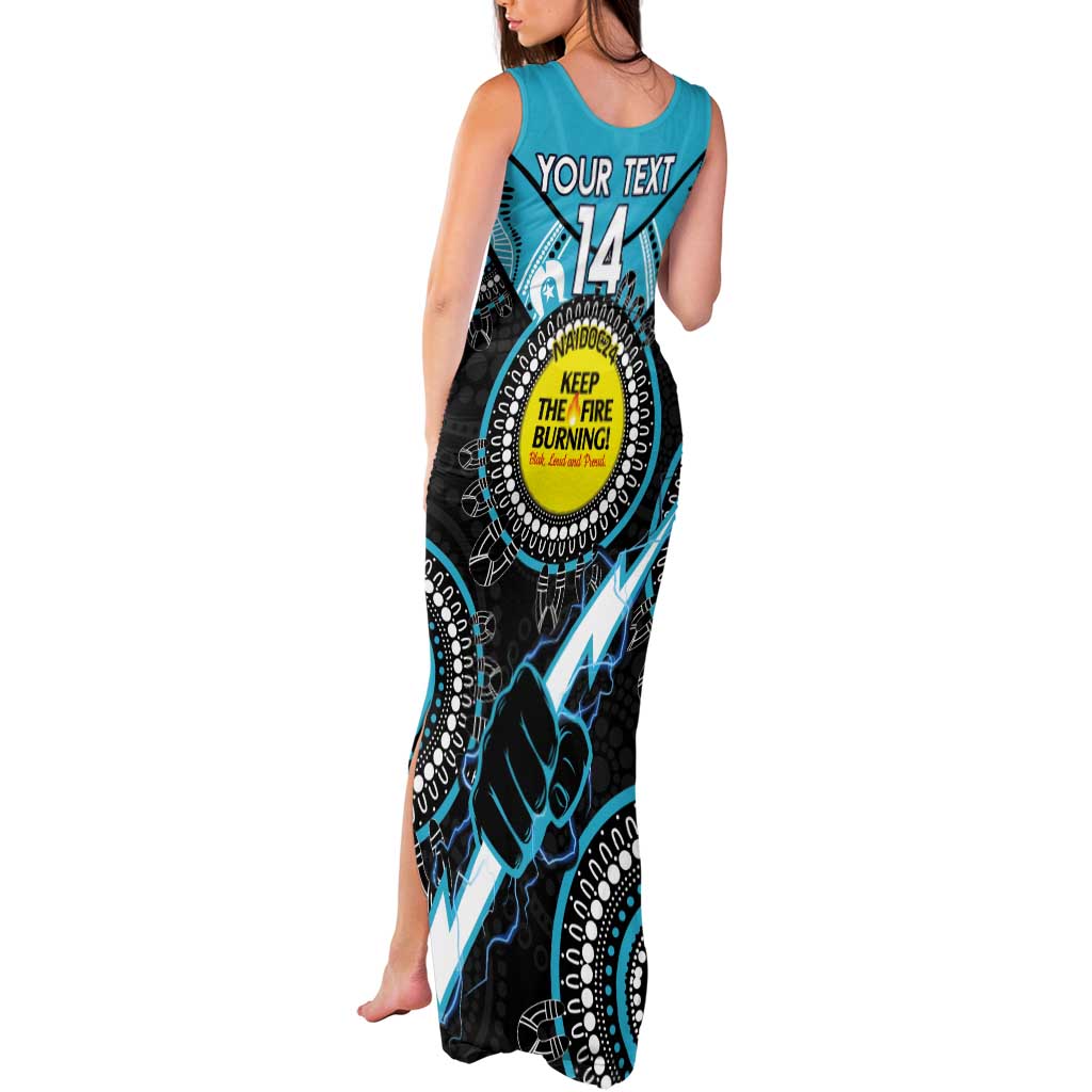 Custom AFL Power NAIDOC Week Tank Maxi Dress Keep The Fire Burning Indigenous Art
