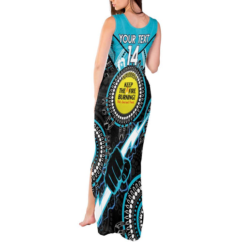 Custom AFL Power NAIDOC Week Tank Maxi Dress Keep The Fire Burning Indigenous Art