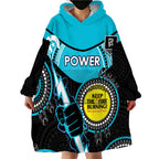 Custom AFL Power NAIDOC Week Wearable Blanket Hoodie Keep The Fire Burning Indigenous Art