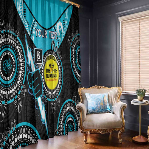 Custom AFL Power NAIDOC Week Window Curtain Keep The Fire Burning Indigenous Art