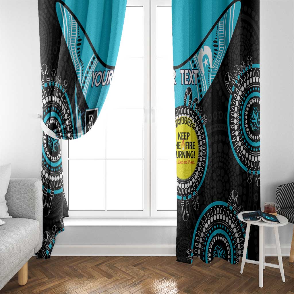 Custom AFL Power NAIDOC Week Window Curtain Keep The Fire Burning Indigenous Art