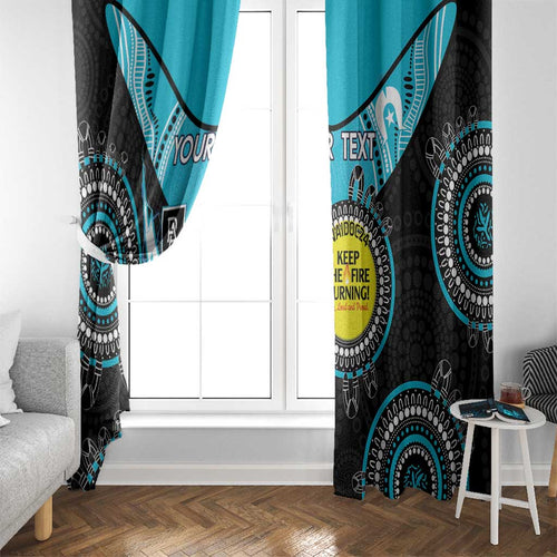 Custom AFL Power NAIDOC Week Window Curtain Keep The Fire Burning Indigenous Art