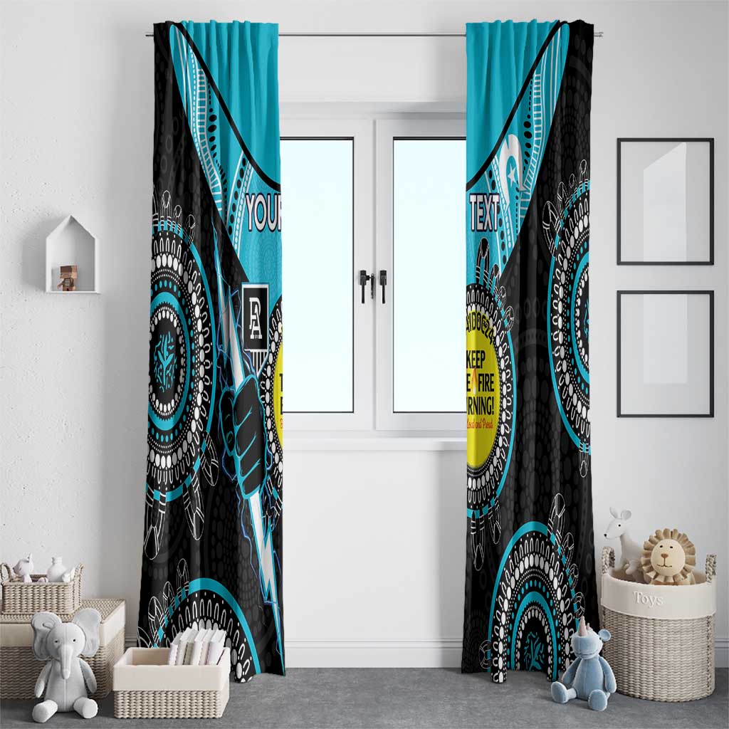 Custom AFL Power NAIDOC Week Window Curtain Keep The Fire Burning Indigenous Art