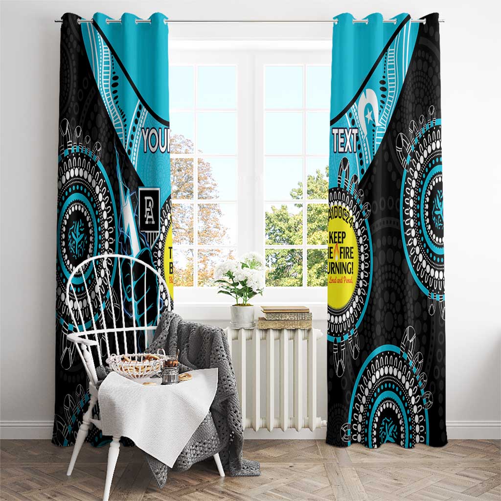 Custom AFL Power NAIDOC Week Window Curtain Keep The Fire Burning Indigenous Art