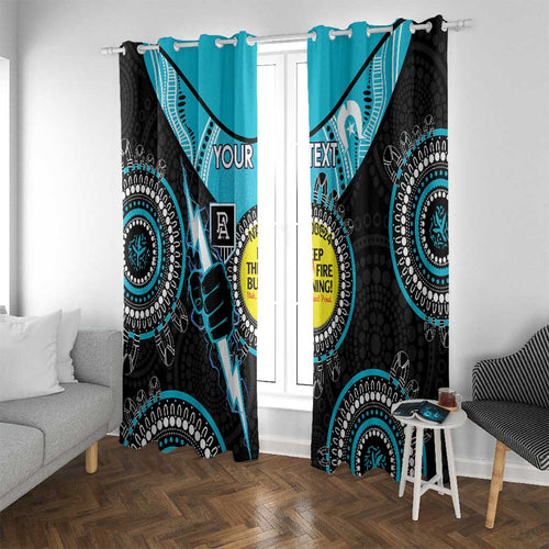 Custom AFL Power NAIDOC Week Window Curtain Keep The Fire Burning Indigenous Art