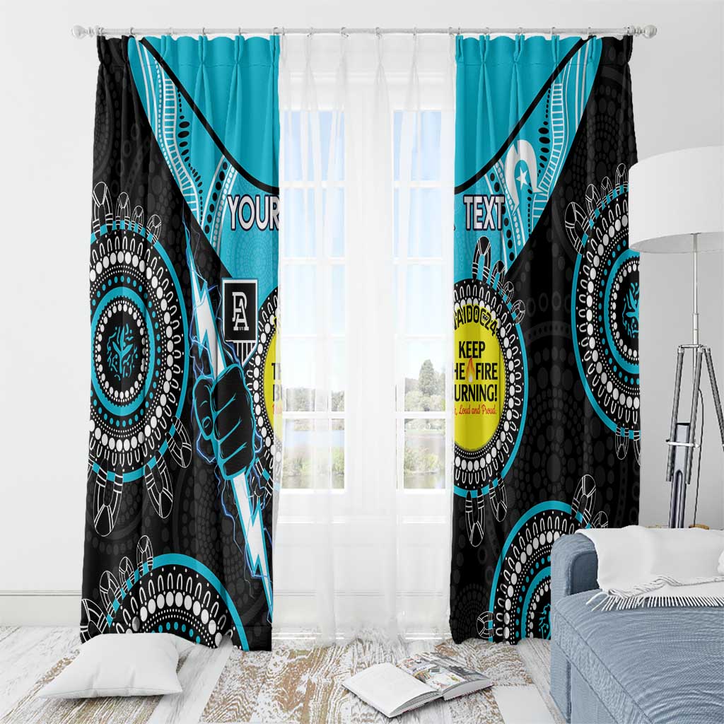 Custom AFL Power NAIDOC Week Window Curtain Keep The Fire Burning Indigenous Art