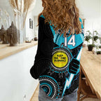 Custom AFL Power NAIDOC Week Women Casual Shirt Keep The Fire Burning Indigenous Art