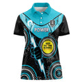 Custom AFL Power NAIDOC Week Women Polo Shirt Keep The Fire Burning Indigenous Art