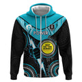 Custom AFL Power NAIDOC Week Zip Hoodie Keep The Fire Burning Indigenous Art