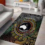 Personalised Australia And Vanuatu Area Rug Aboriginal Lizard Polynesia Ni-Van Pig Tusk