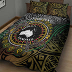 Personalised Australia And Vanuatu Quilt Bed Set Aboriginal Lizard Polynesia Ni-Van Pig Tusk