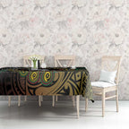 Personalised Australia And Vanuatu Tablecloth Aboriginal Lizard Polynesia Ni-Van Pig Tusk