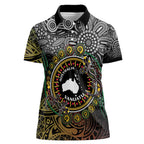 Personalised Australia And Vanuatu Women Polo Shirt Aboriginal Lizard Polynesia Ni-Van Pig Tusk