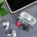 Personalised Tasmanian Devil Australia AirPods Case Waratah Indigenous Art - Aussie Hoodie
