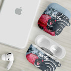 Personalised Tasmanian Devil Australia AirPods Case Waratah Indigenous Art - Aussie Hoodie