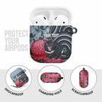 Personalised Tasmanian Devil Australia AirPods Case Waratah Indigenous Art - Aussie Hoodie