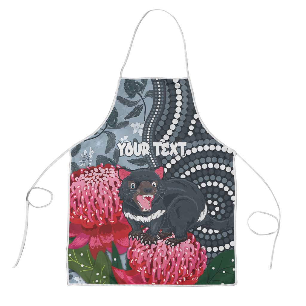 Personalised Tasmanian Devil Australia Apron Waratah Indigenous Art - Aussie Hoodie