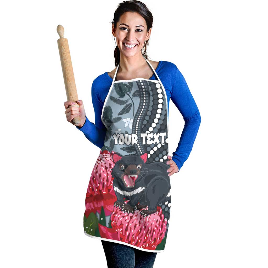 Personalised Tasmanian Devil Australia Apron Waratah Indigenous Art - Aussie Hoodie