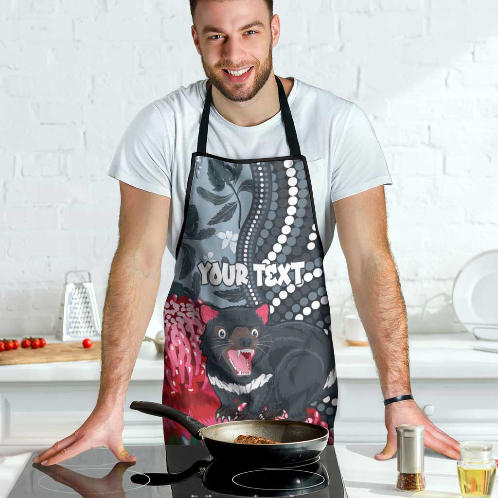 Personalised Tasmanian Devil Australia Apron Waratah Indigenous Art - Aussie Hoodie