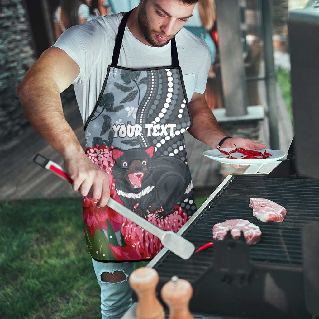 Personalised Tasmanian Devil Australia Apron Waratah Indigenous Art - Aussie Hoodie