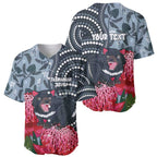 Personalised Tasmanian Devil Australia Baseball Jersey Waratah Indigenous Art - Aussie Hoodie