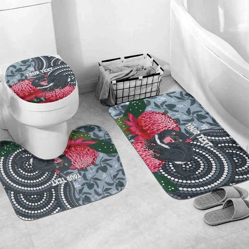 Personalised Tasmanian Devil Australia Bathroom Set Waratah Indigenous Art - Aussie Hoodie
