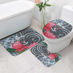 Personalised Tasmanian Devil Australia Bathroom Set Waratah Indigenous Art - Aussie Hoodie