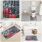 Personalised Tasmanian Devil Australia Bathroom Set Waratah Indigenous Art - Aussie Hoodie
