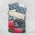 Personalised Tasmanian Devil Australia Bedding Set Waratah Indigenous Art - Aussie Hoodie