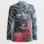 Personalised Tasmanian Devil Australia Blazer Waratah Indigenous Art - Aussie Hoodie