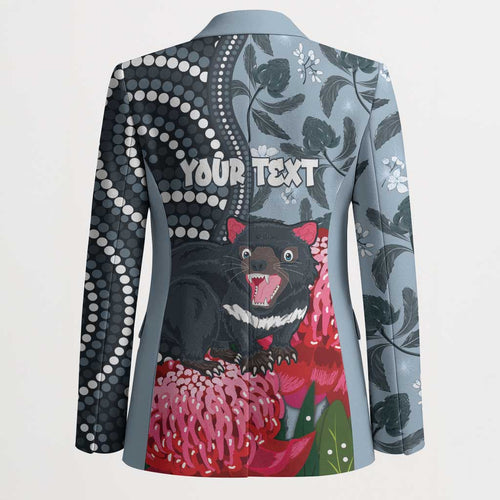 Personalised Tasmanian Devil Australia Blazer Waratah Indigenous Art - Aussie Hoodie