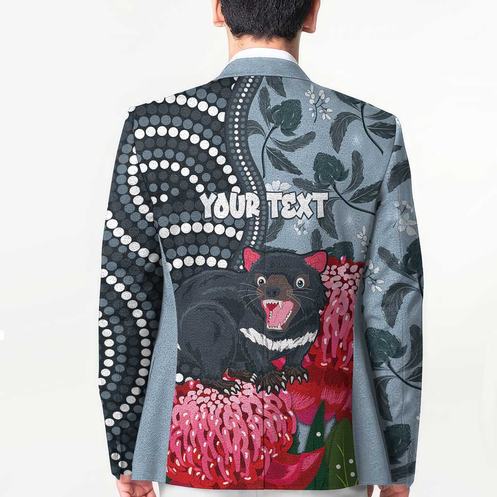 Personalised Tasmanian Devil Australia Blazer Waratah Indigenous Art - Aussie Hoodie