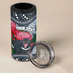 Personalised Tasmanian Devil Australia 4 in 1 Can Cooler Tumbler Waratah Indigenous Art - Aussie Hoodie
