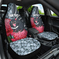 Personalised Tasmanian Devil Australia Car Seat Cover Waratah Indigenous Art - Aussie Hoodie